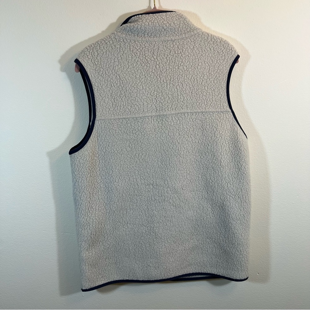 Patagonia Women’s Retro Pile Fleece Vest Pelican Cream Large - Picture 10 of 12